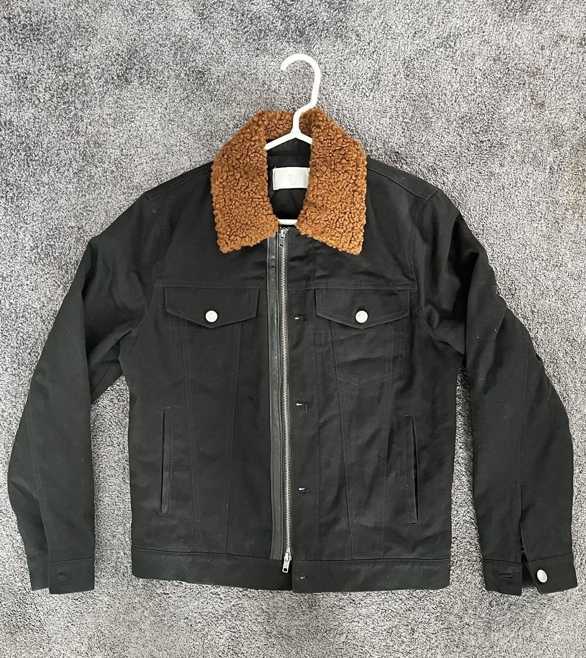 7 For All Mankind 7 for all mankind, black denim sherpa collar Size US S / EU 44-46 / 1 - 3 Thumbnail