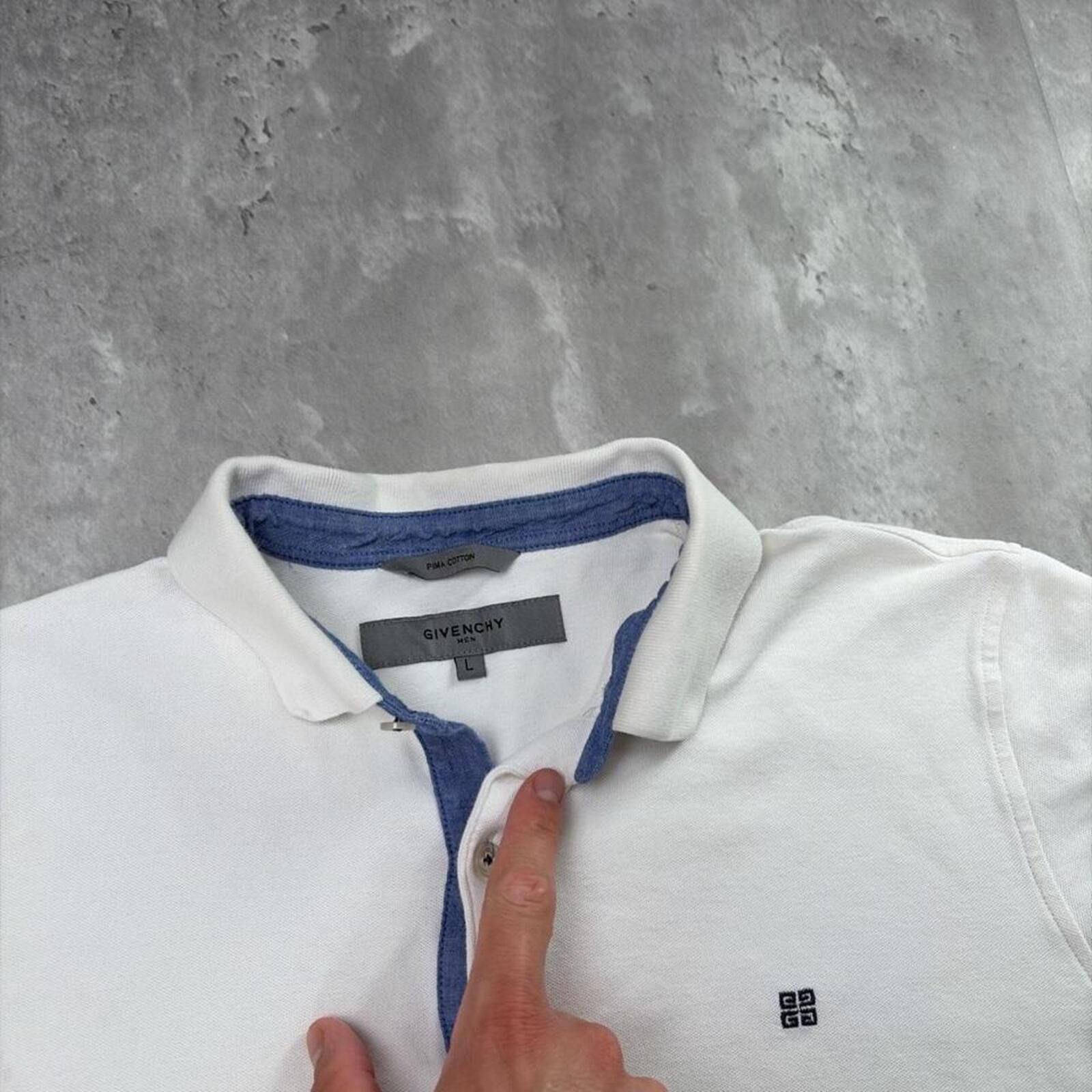 Givenchy Y2K White Givenchy Logo Polo Shirt Size US L / EU 52-54 / 3 - 5 Thumbnail