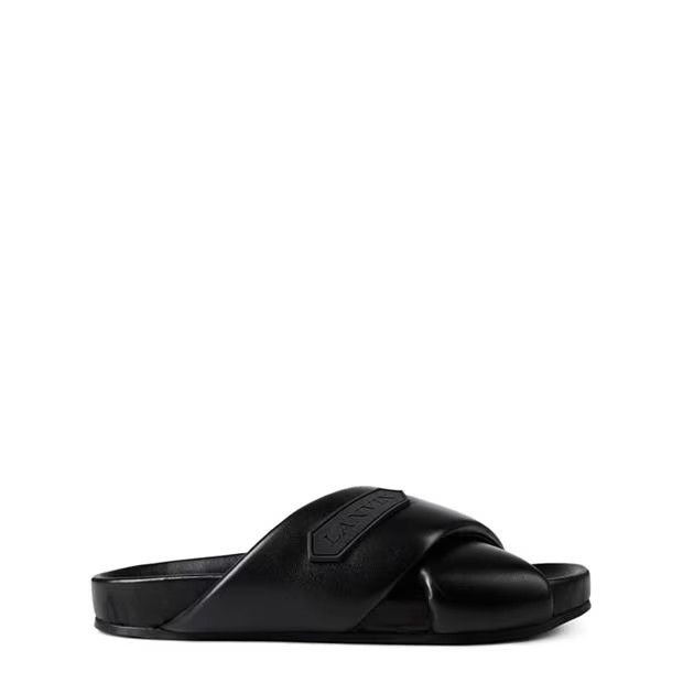 Lanvin o1g2r1mq1024 Slides in Black Size US 7 / IT 37 - 1 Thumbnail