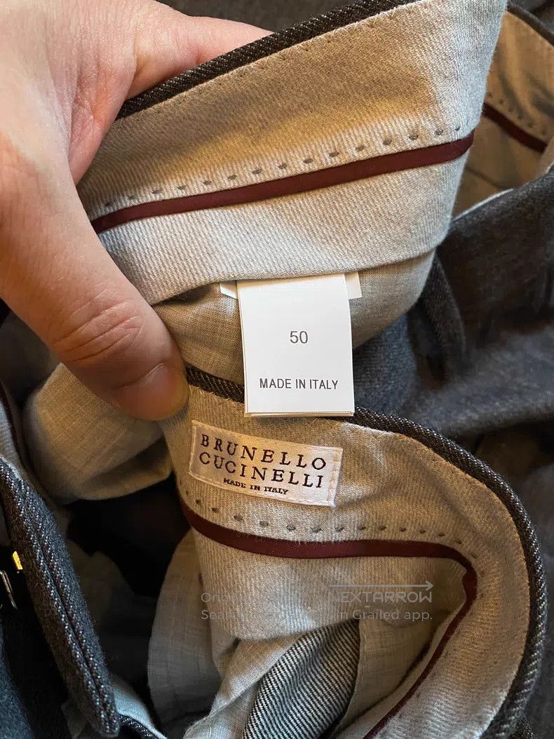 Brunello Cucinelli Brunello Cucinelli Wool suit set, grey Size 50L - 9 Thumbnail