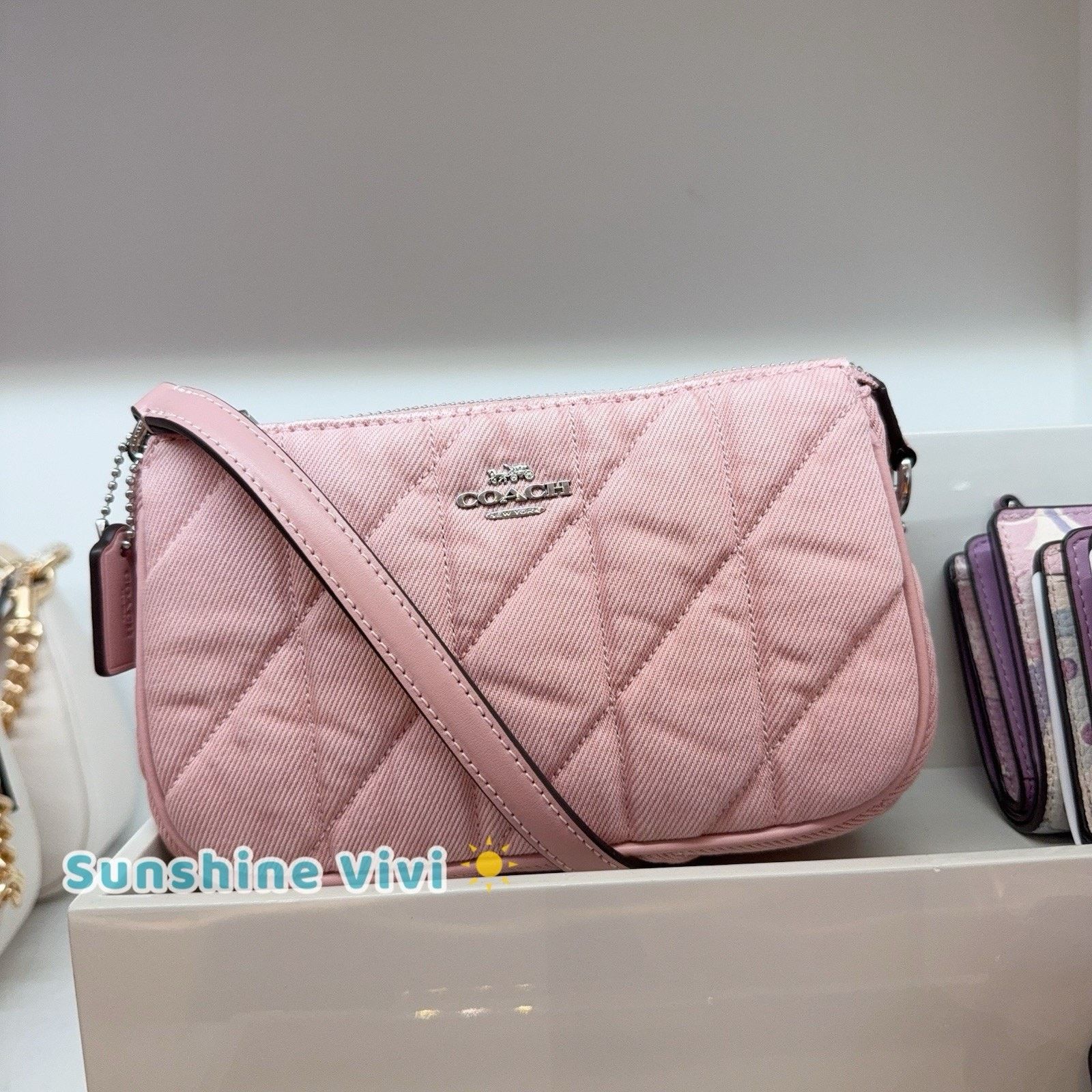 Coach NWT Coach Nolita 19 CBK58 Denim smooth leather Carnation Size ONE SIZE - 1 Thumbnail