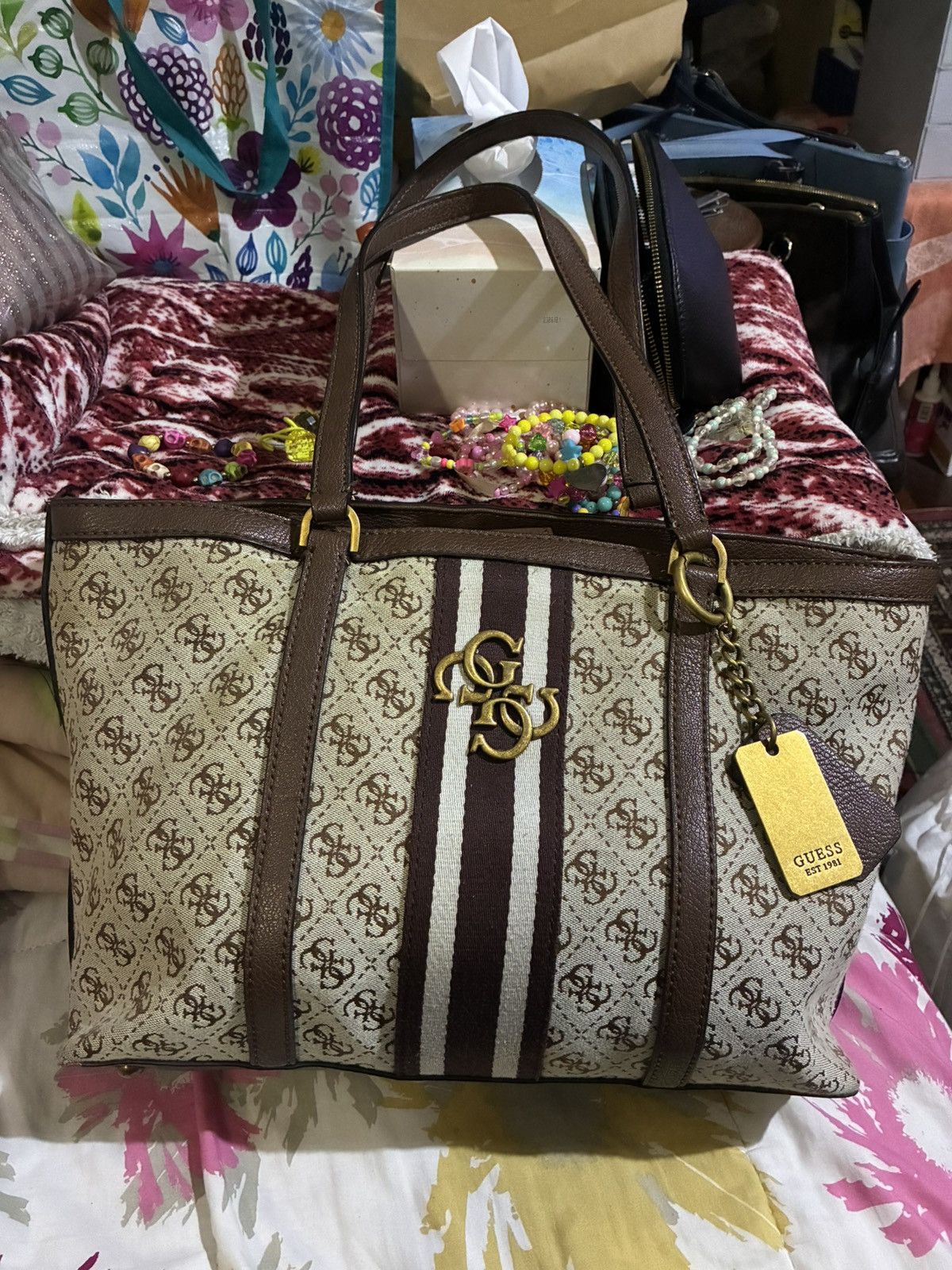 Guess Guess material monogram tote bag Size ONE SIZE - 1 Thumbnail