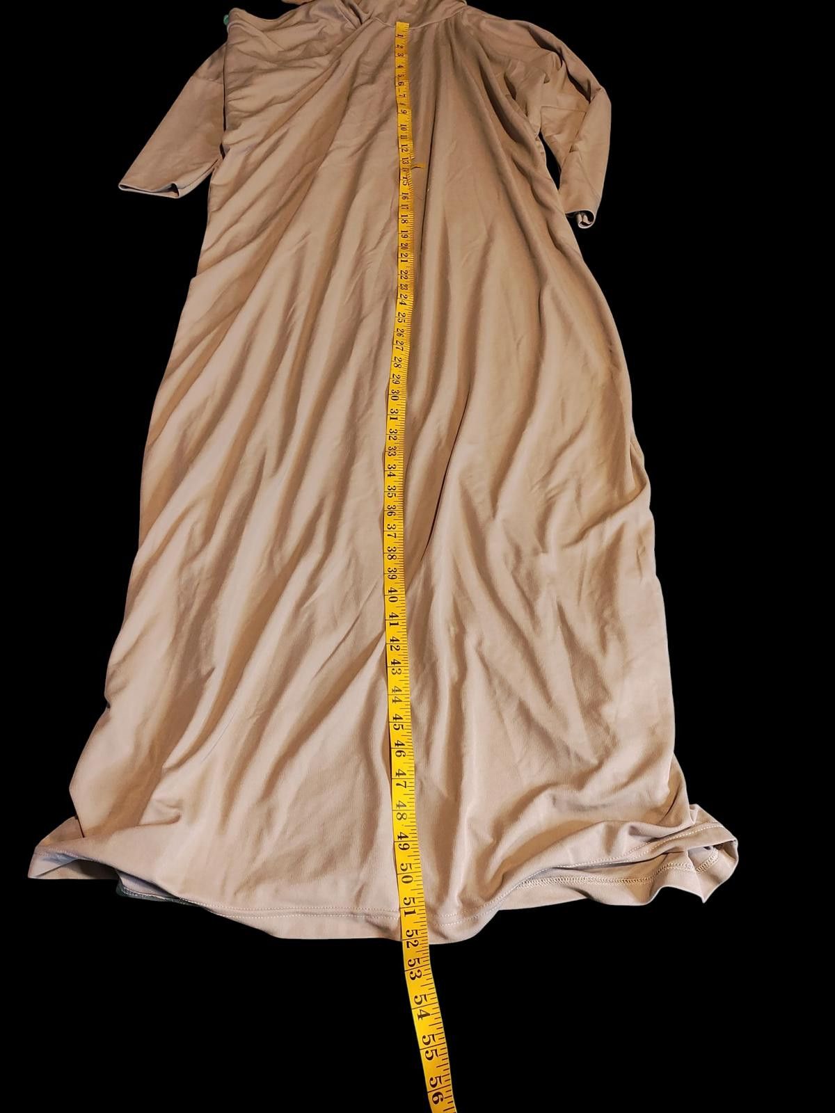 Other Livaldi Beige Long Sleeve Maxi Dress with Cowl Neck Size M / US 6-8 / IT 42-44 - 9 Thumbnail