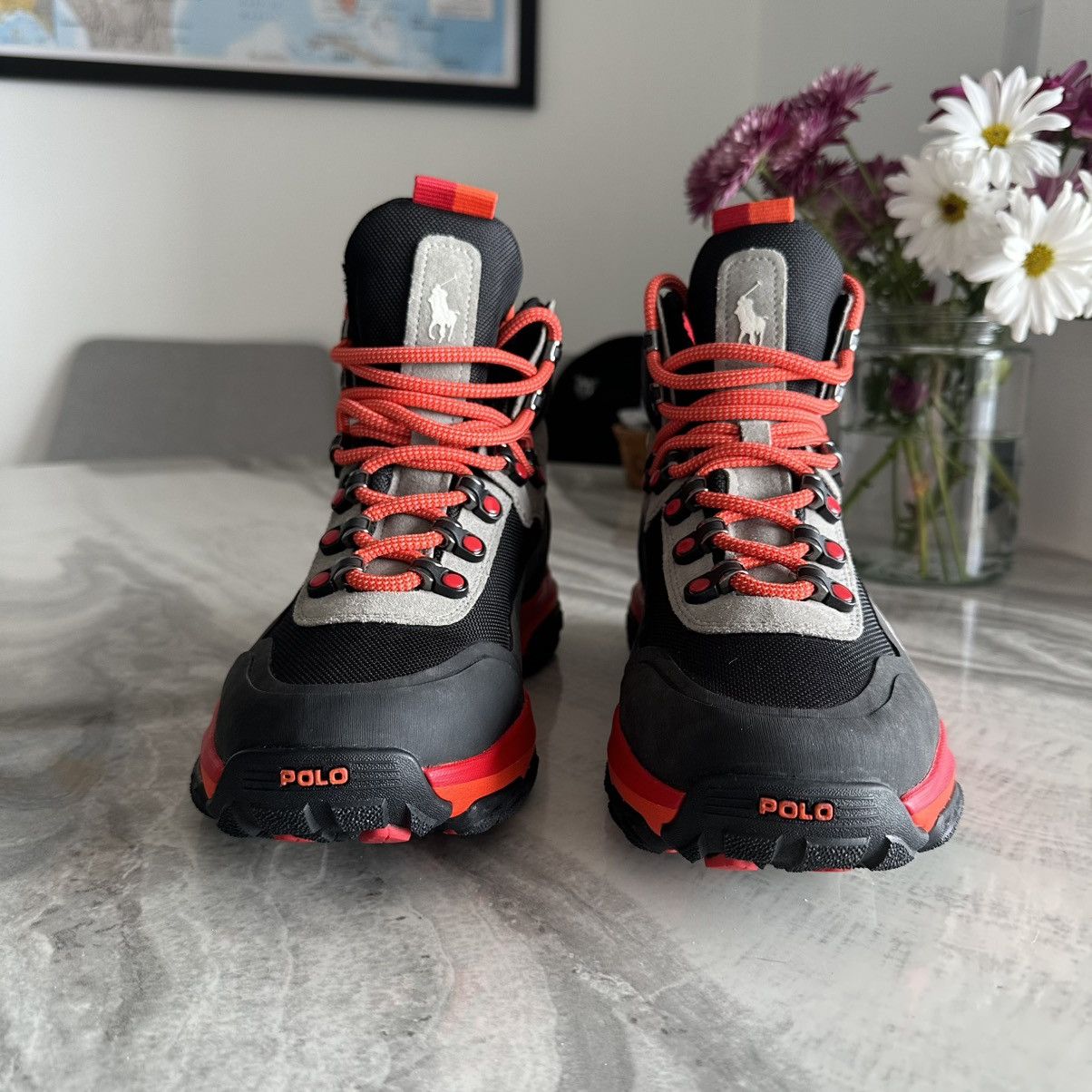 Polo Ralph Lauren Polo Ralph Lauren Adventure 300 Black Gray Mid Boots Size US 7 / EU 40 - 3 Thumbnail