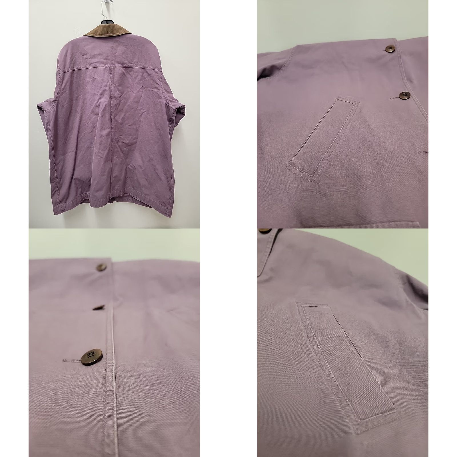 Vintage VINTAGE L.L.Bean Jacket Canvas Field Chore Barn Purple 2XL Women's Adirondack Chore Jacket Size XXL / US 16-18 / IT 52-54 - 8 Thumbnail