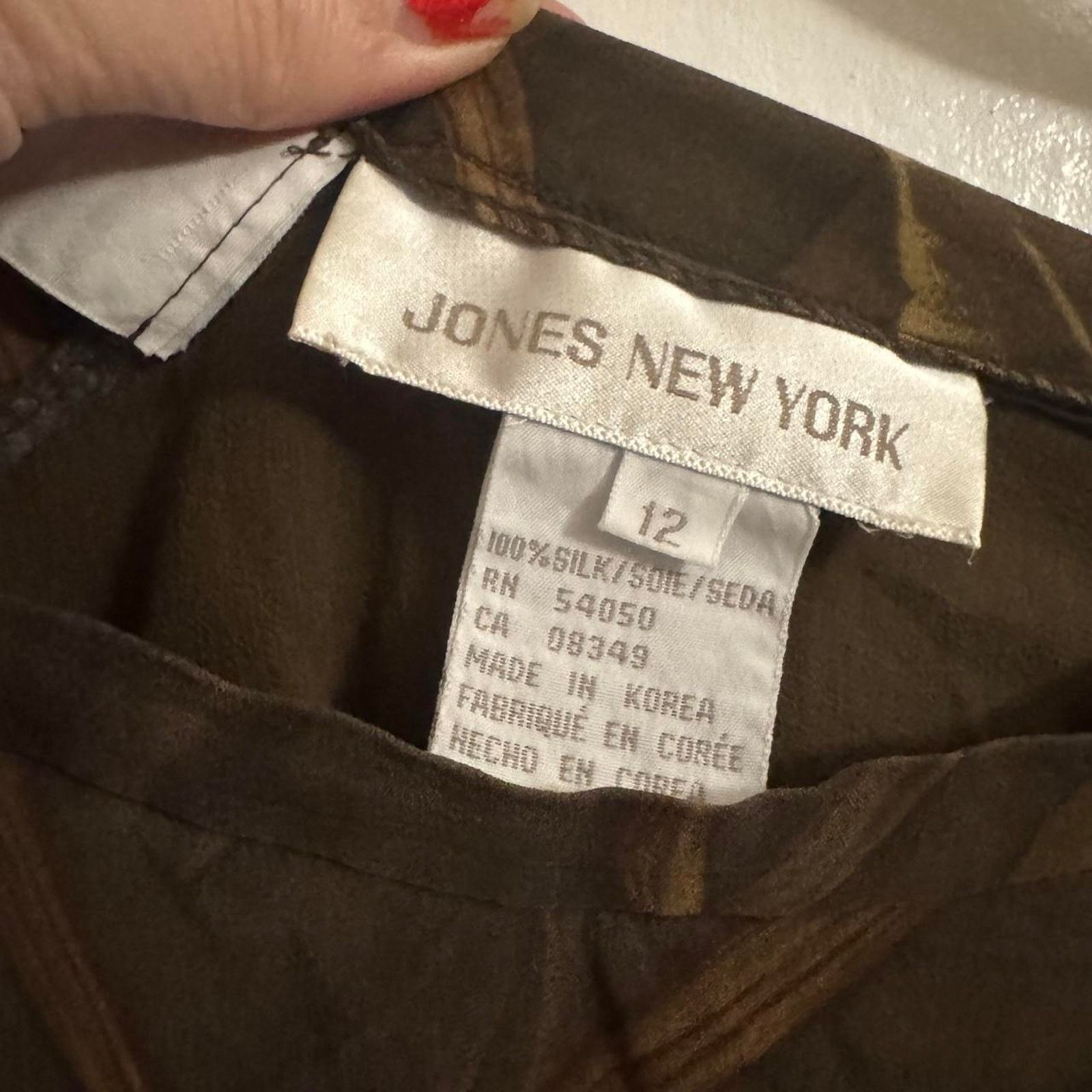 Jones New York 100% Silk Vintage Jones New York Tropical Skirt Whimsygoth Size 34" / US 12 / IT 48 - 4 Thumbnail