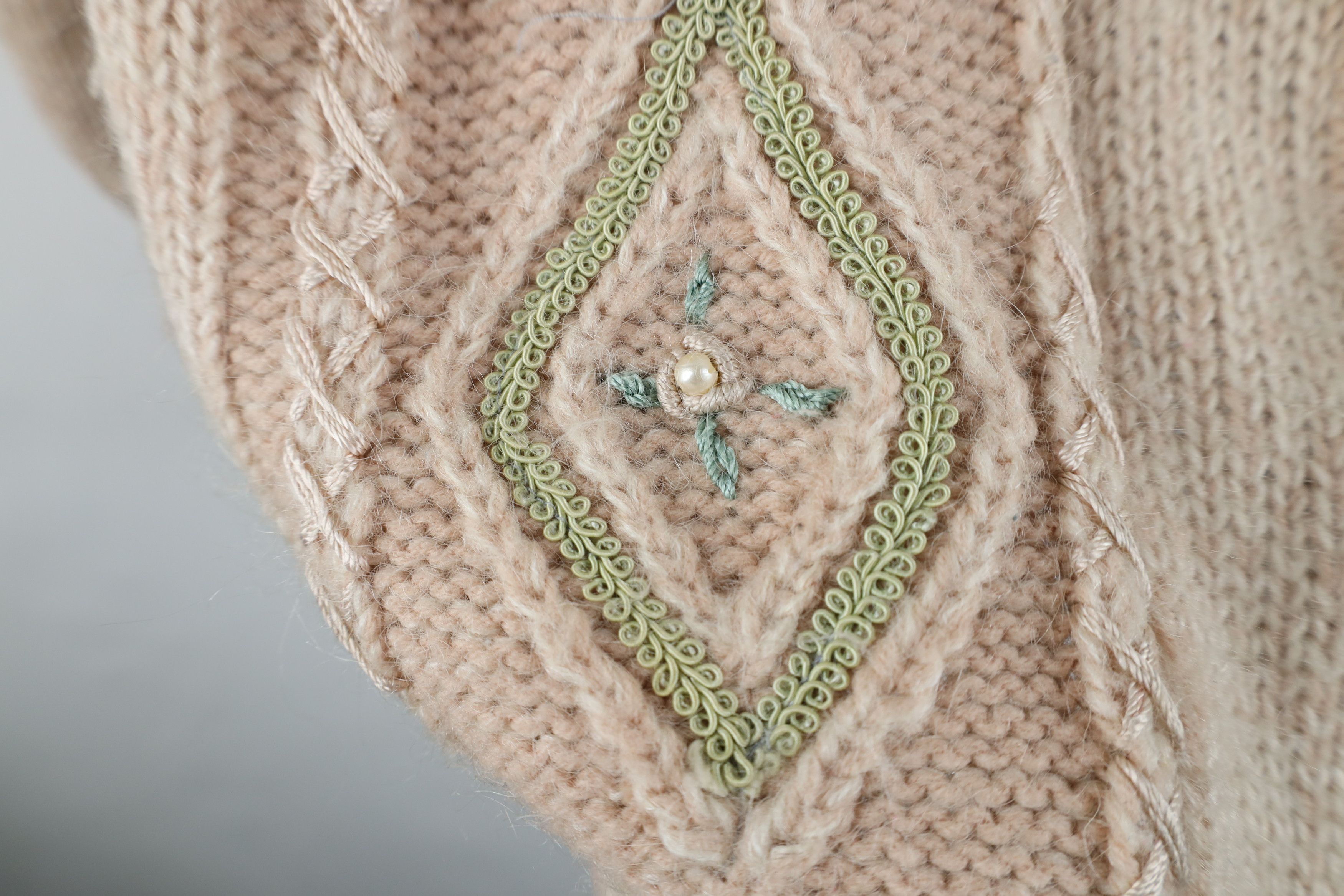 Vintage Vintage 90s Streetwear Blend Flower Knit Cardigan Sweater Size L / US 10 / IT 46 - 8 Thumbnail