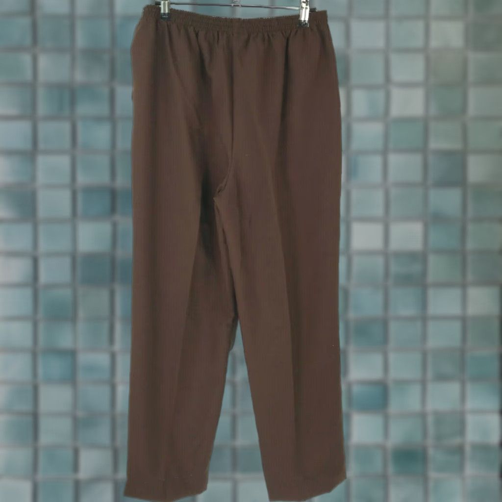 Blair Blair Womens Dress Pants Regular Stretch Waist Brown Size 12M Size 34" / US 12 / IT 48 - 1 Thumbnail