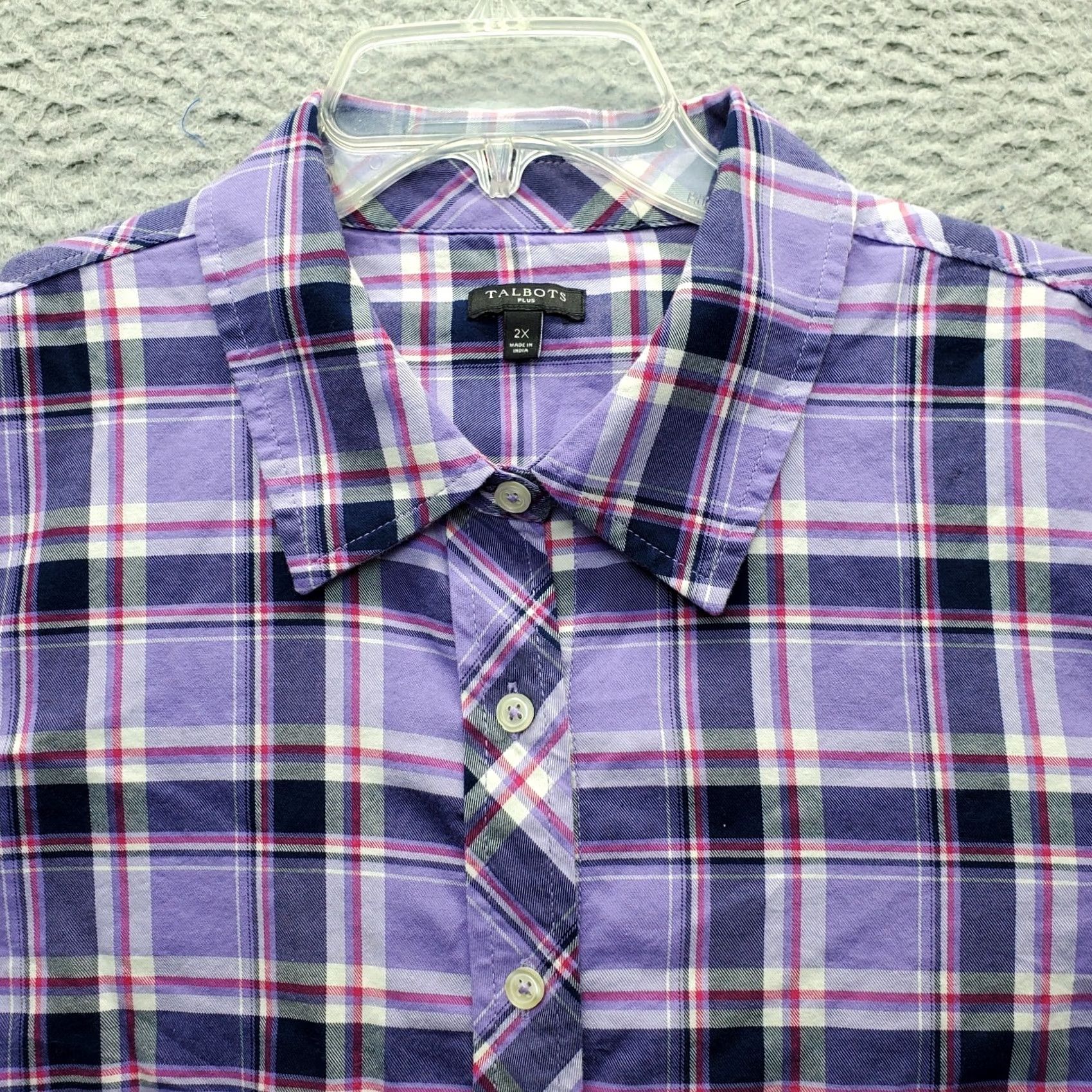 Talbots Talbots Shirt Womens 2X Multicolor Plaid Button Up Long Sleeve Collared Casual Shirt Womens Size 2X Mens/ Womens Size XXL / US 16-18 / IT 52-54 - 7 Thumbnail