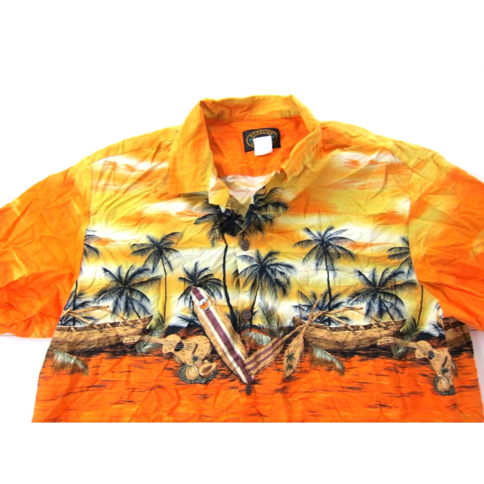 Vintage VINTAGE Hawaiian Reserve Collection Orange Surf Floral Short Sleeve Shirt Men XL Size US XL / EU 56 / 4 - 3 Thumbnail
