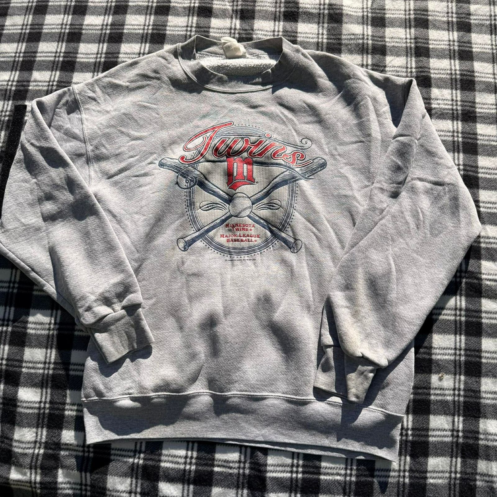 Lee Vintage 90s Lee Sport Minnesota Twins Crewneck Sweatshirt L Size US L / EU 52-54 / 3 - 3 Thumbnail