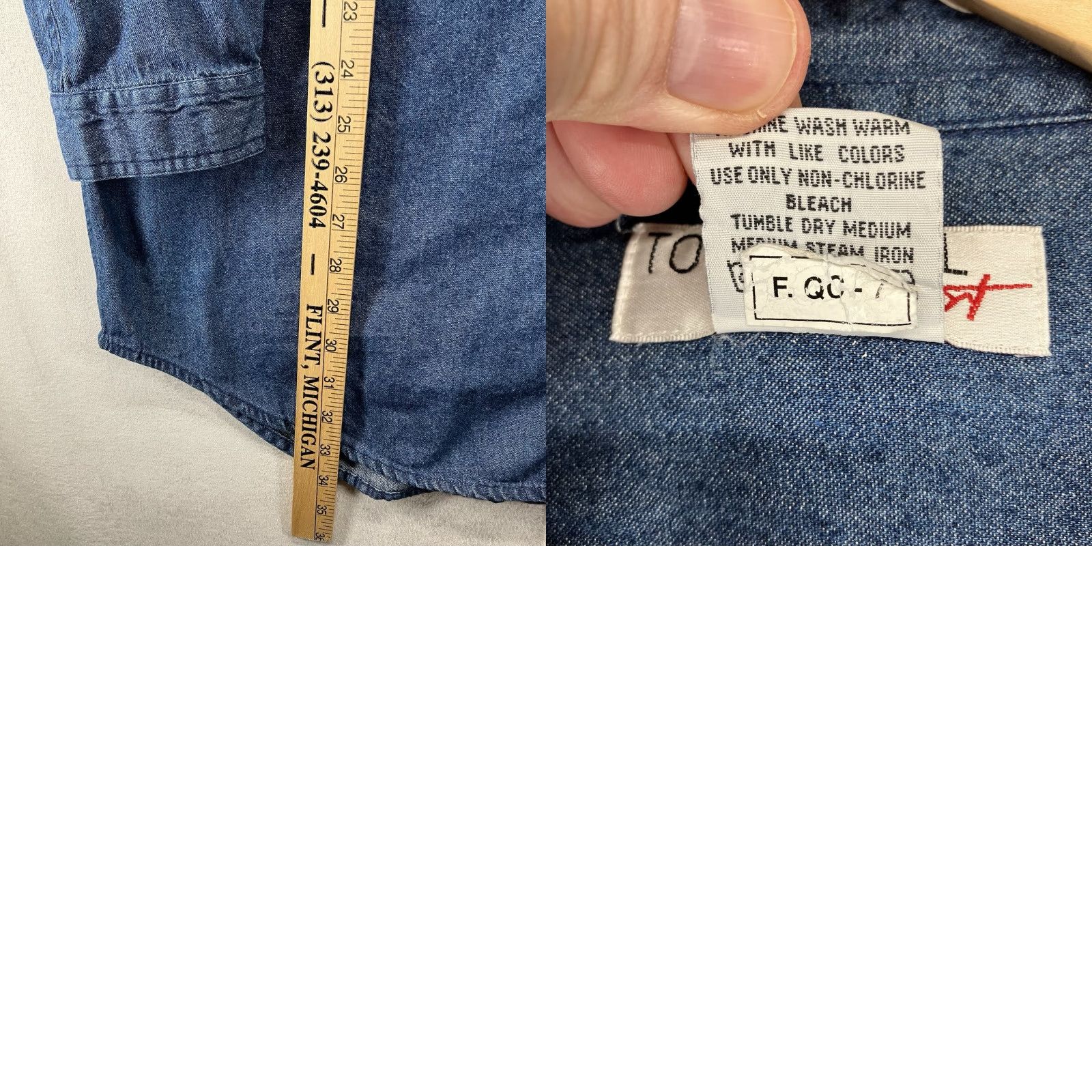 Denime VINTAGE 90s Women's Denim Shacket Medium Blue Jean Button-Up Shacket Casual Western Cowgirl 100% Cotton A Size M / US 6-8 / IT 42-44 - 10 Thumbnail