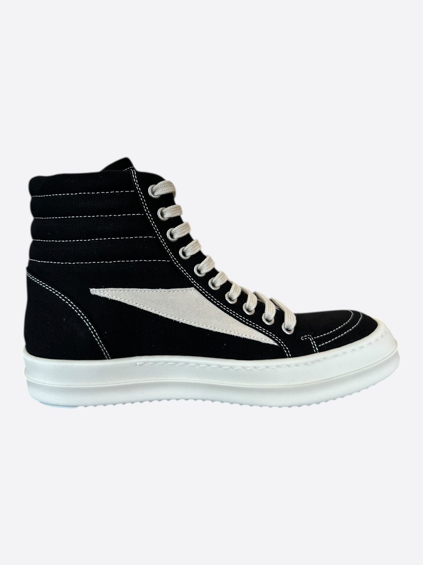 Rick Owens Rick Owens Black & White Vintage Women's High Top Sneakers Size US 9 / IT 39 - 5 Thumbnail