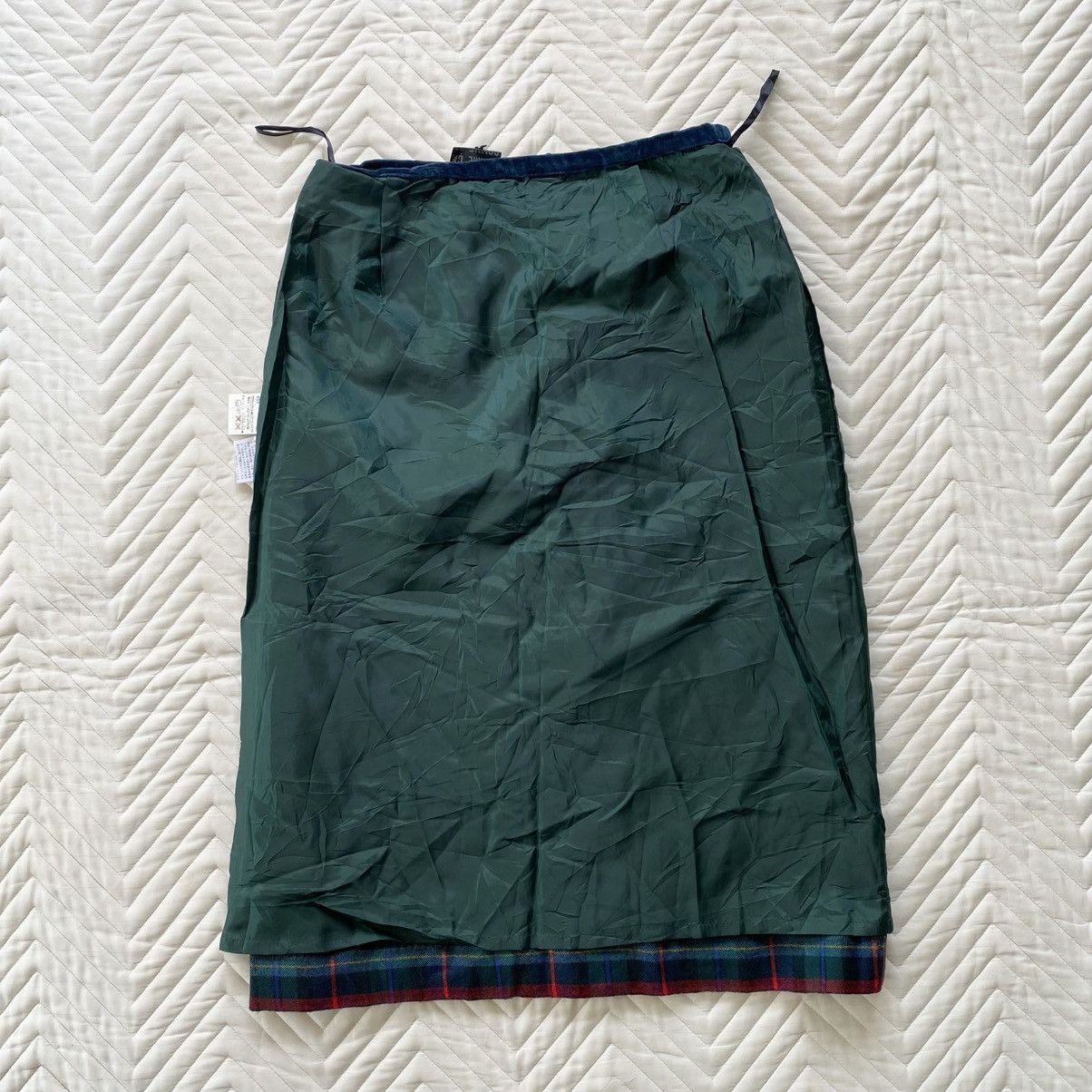 Vintage Comme Ça Fringed Tartan Skirt- Size 26" / US 2 / IT 38 - 9 Thumbnail