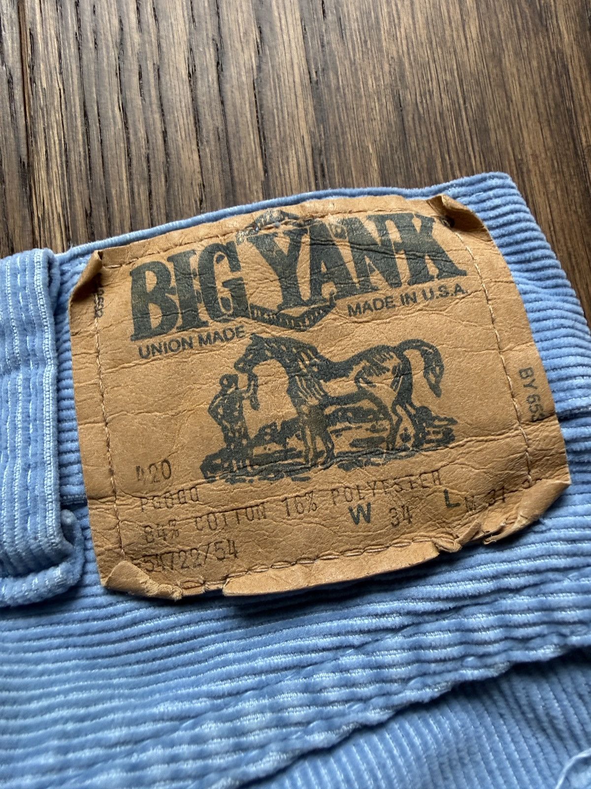 Vintage Vintage 70s Big Yank Corduroy Flared Bell Bottom Pants Size US 32 / EU 48 - 9 Thumbnail