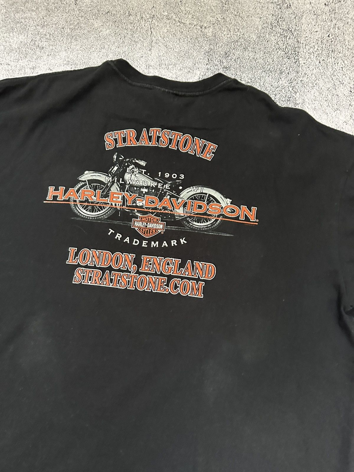Harley Davidson Vintage Harley Davidson T-shirt London Stratstone Moto Size US XXL / EU 58 / 5 - 10 Thumbnail
