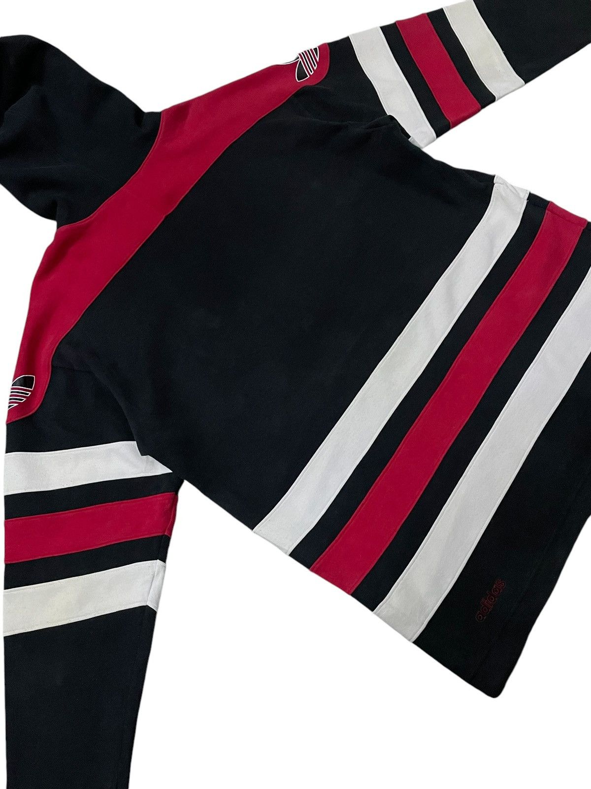 Adidas × RUN DMC × Vintage Vintage 80s Adidas Run Dmc Style Embroidered Jumper Hoodie Size US L / EU 52-54 / 3 - 12 Thumbnail