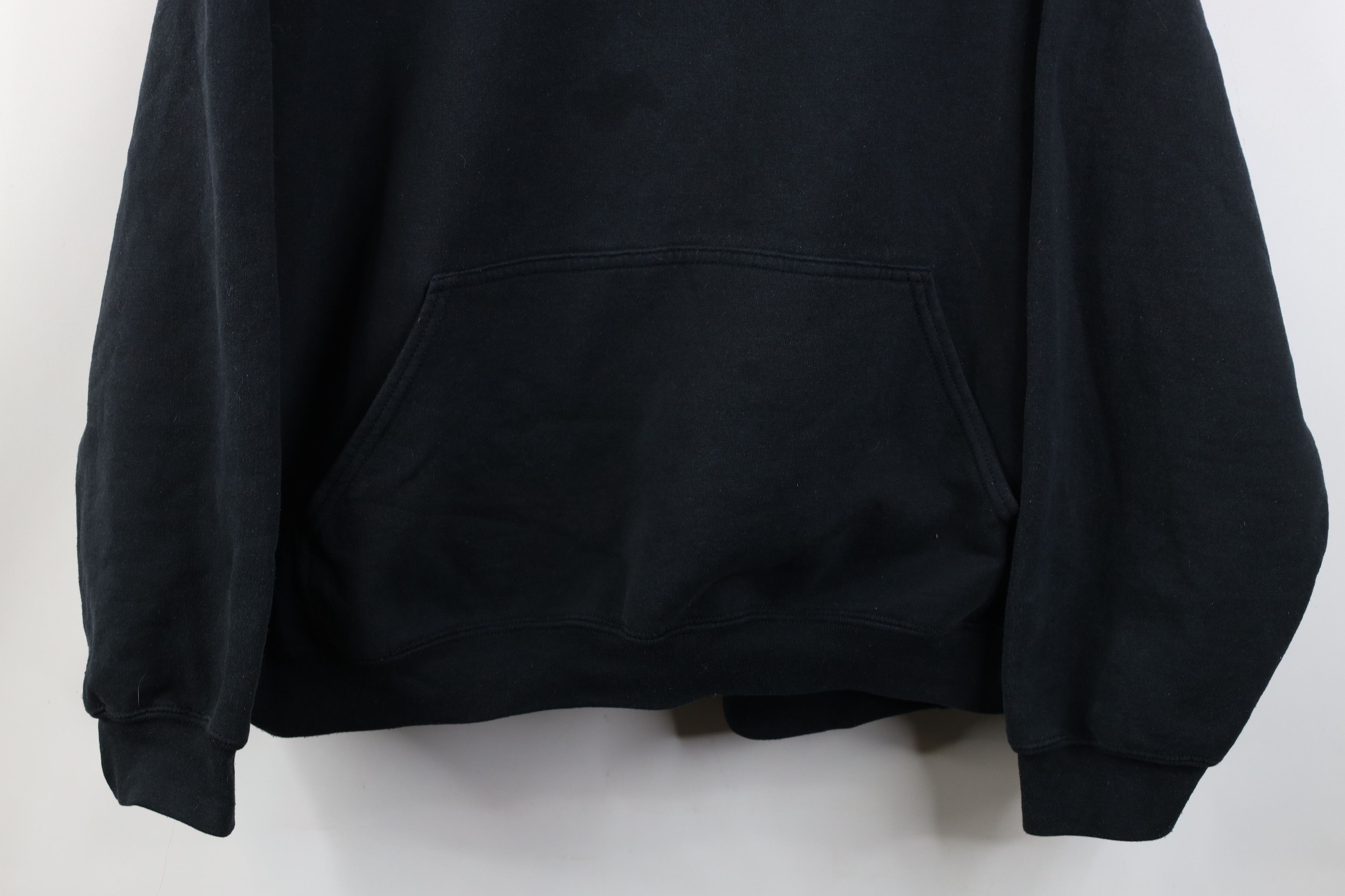 Vintage Vintage Y2K Streetwear Heavyweight Hoodie Sweatshirt Black Size US XXL / EU 58 / 5 - 3 Thumbnail