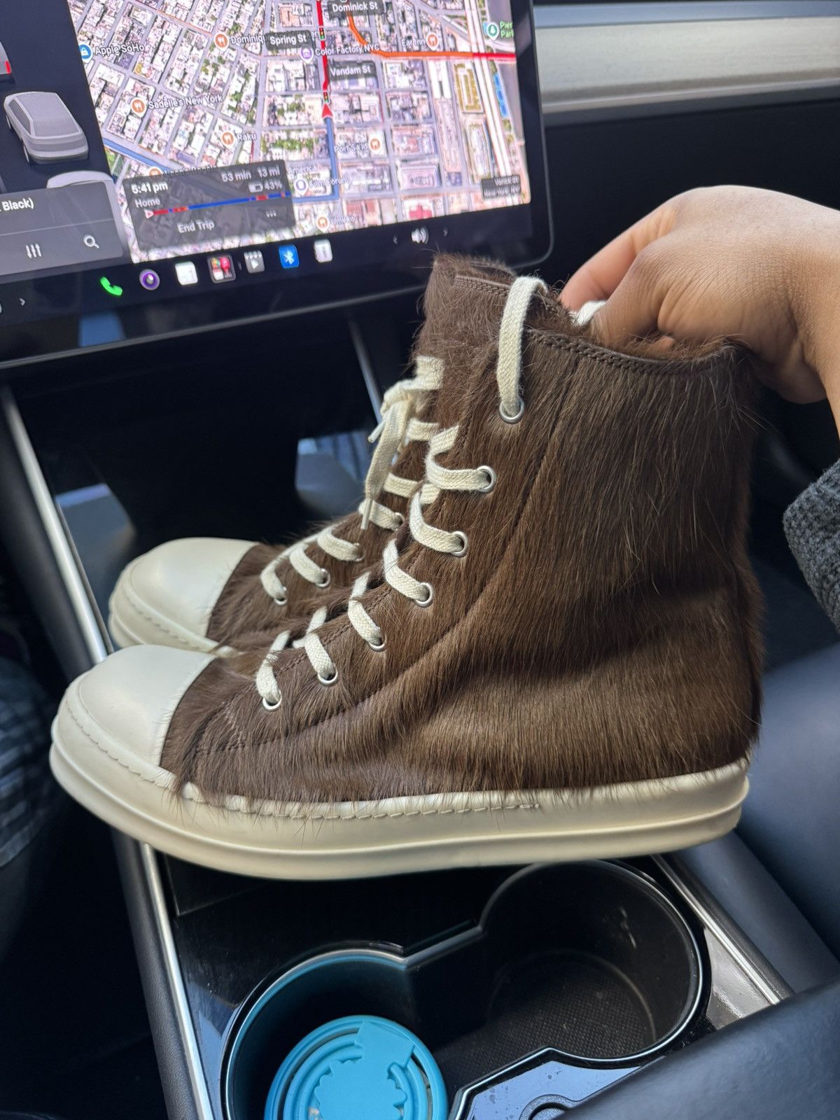 Rick Owens Rick Owens Lido Pony Hair High-top Ramones Size US 9.5 / EU 42-43 - 2 Thumbnail