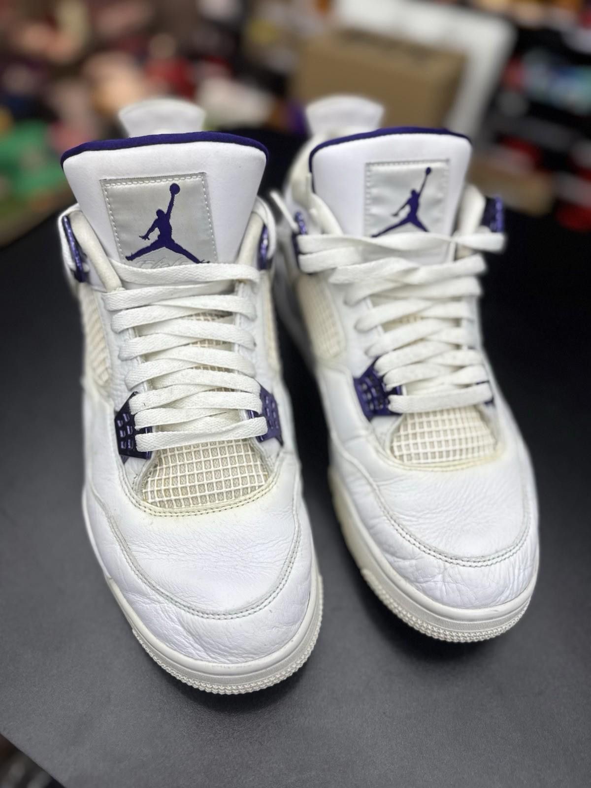 Jordan Brand Size 13 Men Jordan 4 Retro Metallic Purple Pre Owned Size US 13 / EU 46 - 5 Thumbnail