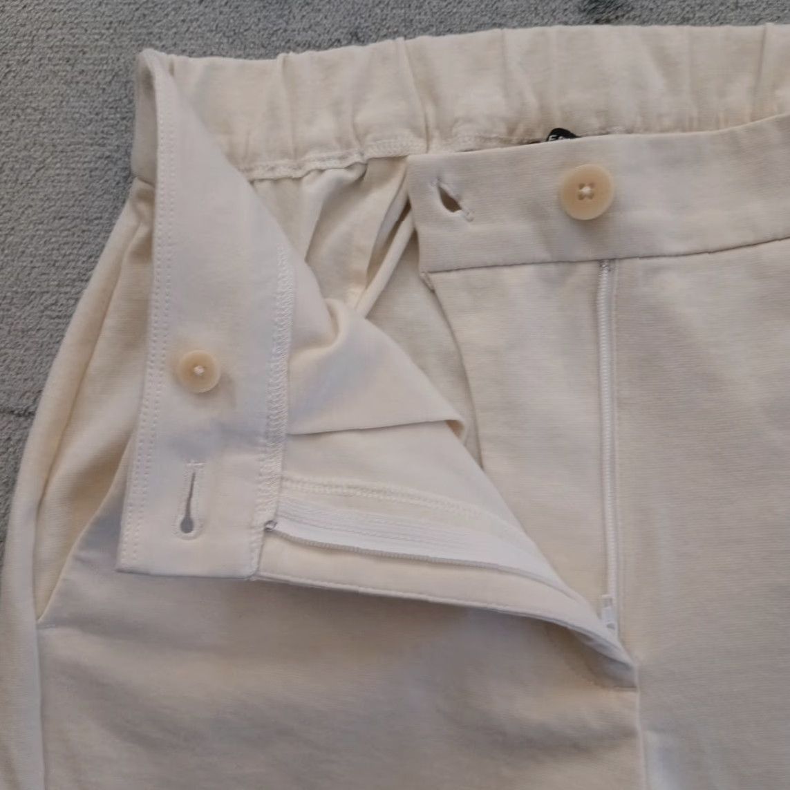 Eileen Fisher Eileen Fisher Pants Women Ankle 2XS Ivory 25x27.5 Mid Rise Pockets Straight Flat Front Cotton Blend Vintage: No Size 24" / US 00 / IT 34 - 5 Thumbnail