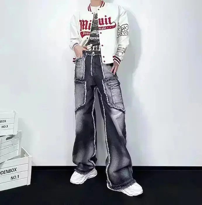 Japanese Brand Opium Cargo Stack Denim Jeans, Utility Washed Jeans Size US 32 / EU 48 - 6 Thumbnail