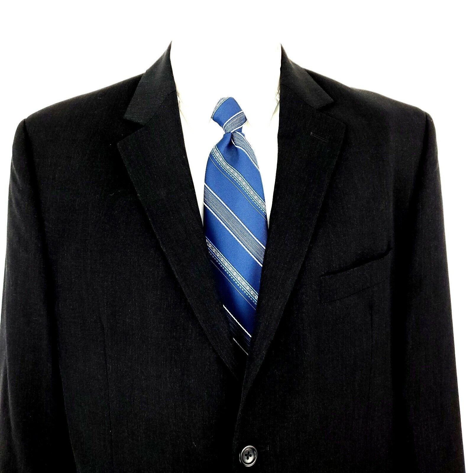 Pronto Uomo Pronto Uomo Wool 2 Button Blazer 42L Charcoal Gray Sport Coa Size ONE SIZE - 1 Thumbnail