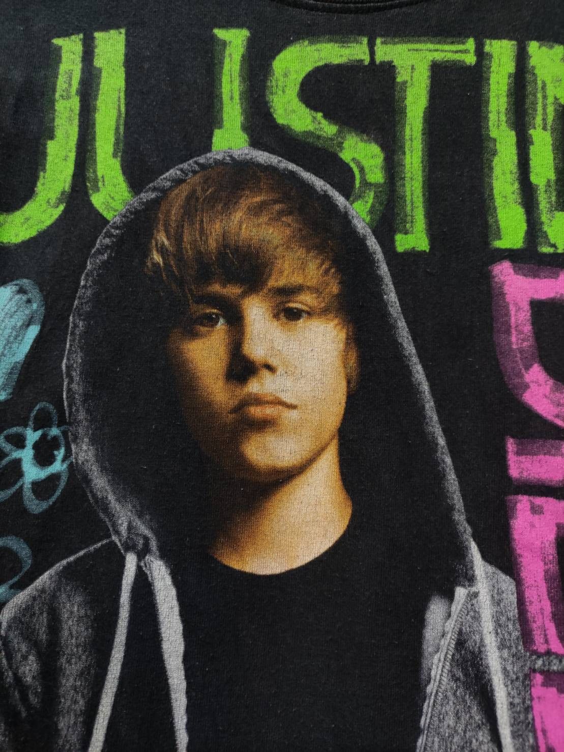 Justin Bieber Vtg Justin Bieber Big Print T-Shirt Size US M / EU 48-50 / 2 - 2 Thumbnail
