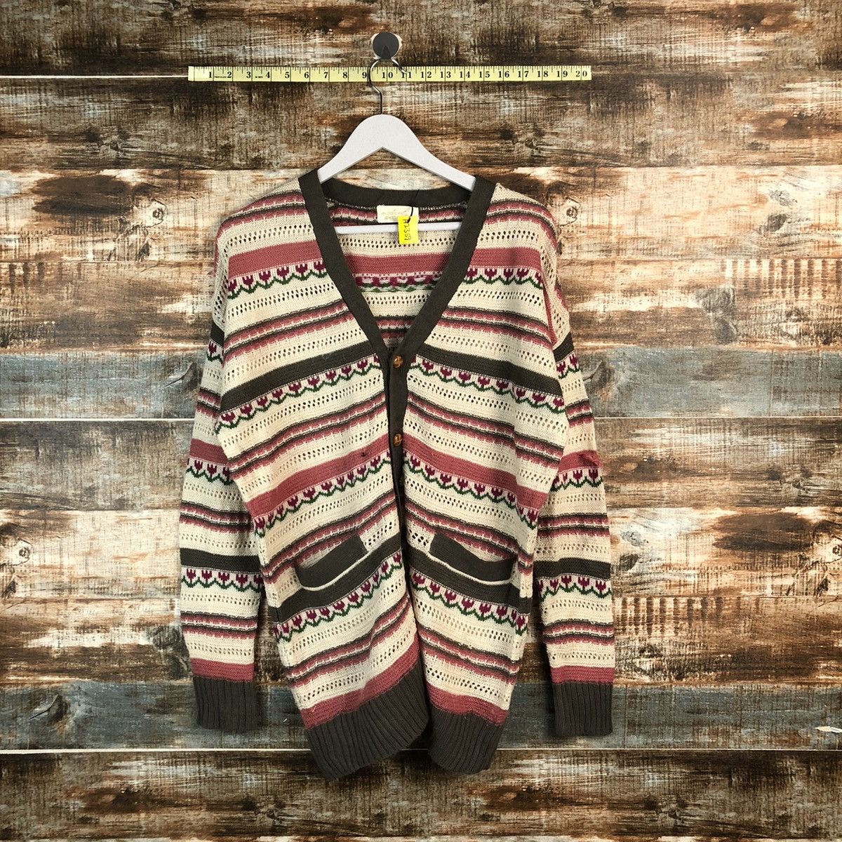 Homespun Knitwear × Japanese Brand W Closet Wears Inc Cardigan Knitwear #A2359 Size US L / EU 52-54 / 3 - 1 Thumbnail