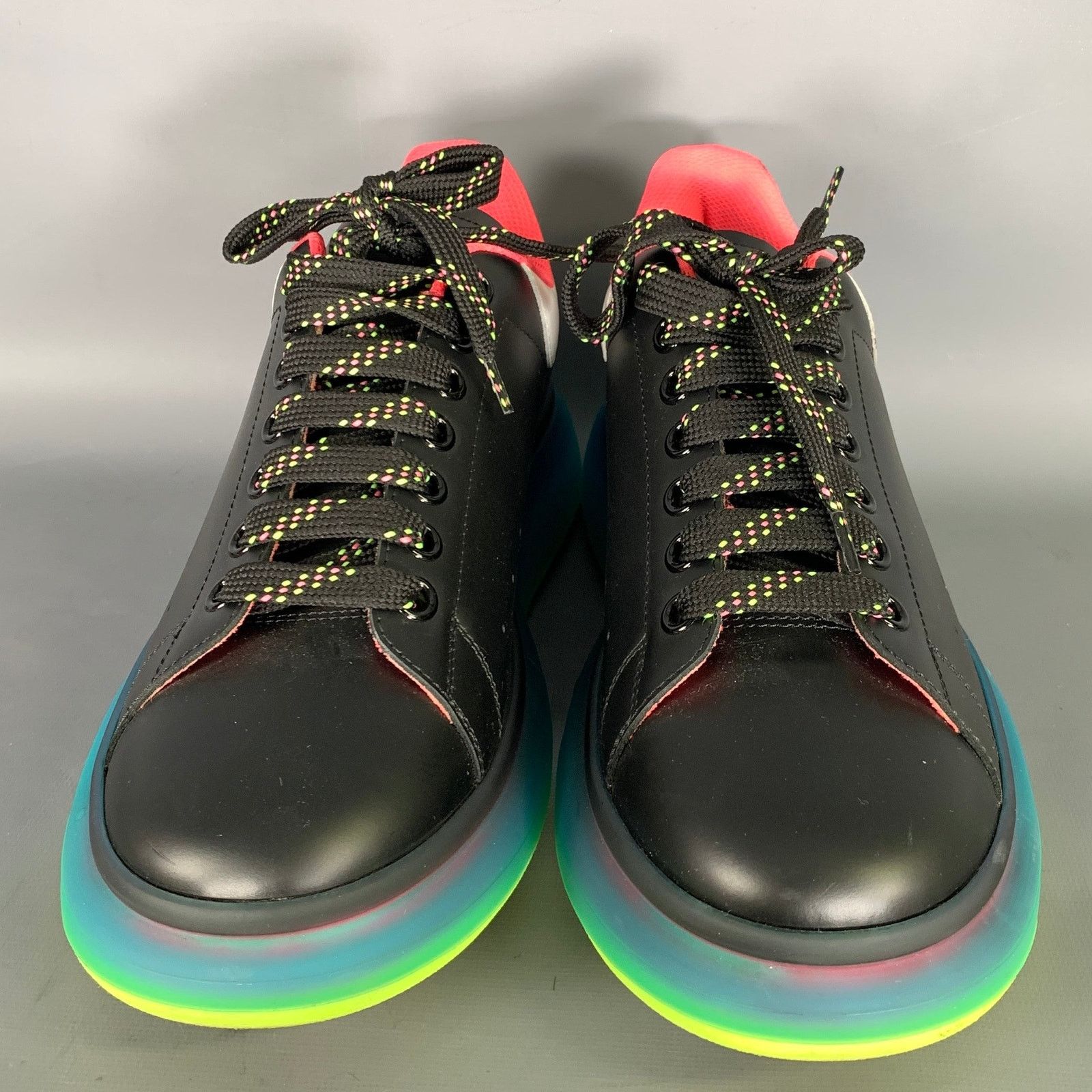 ALEXANDER MCQUEEN Size 10 Black Multi-Color Low Top Sneaker