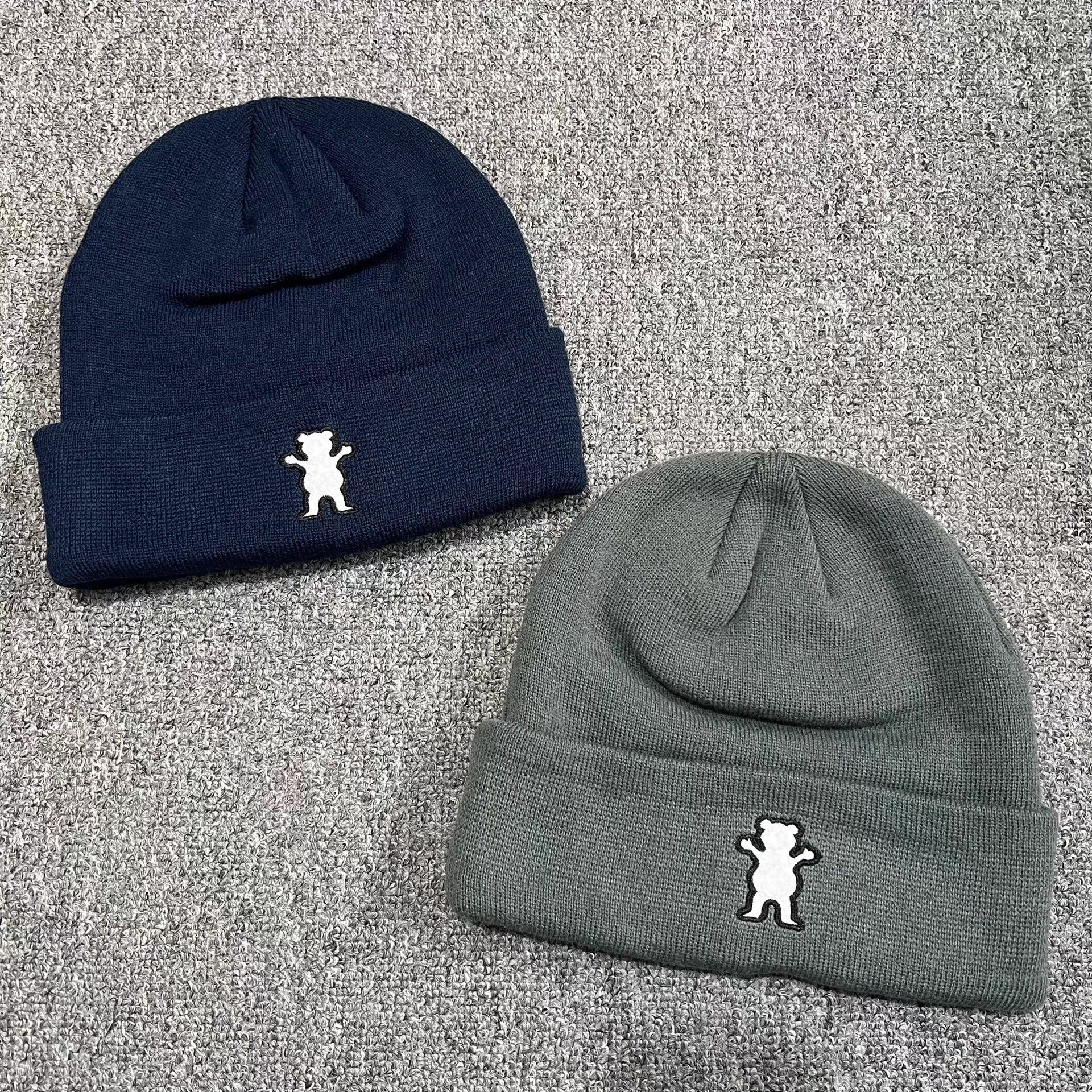 Grizzly Griptape Grizzly Griptape bear embroidered knit beanie Q7 Size ONE SIZE - 3 Thumbnail