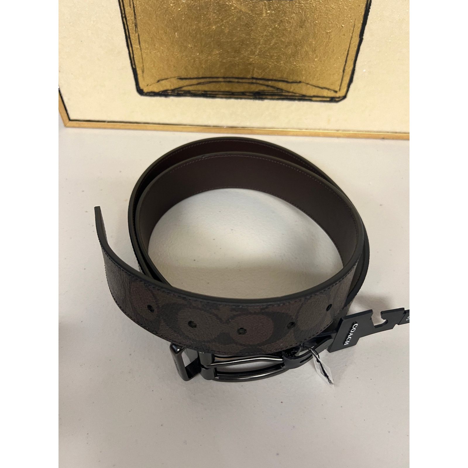 Coach Coach F64839 Harness Buckle Cut-To-Size Reversible Belt, Size ONE SIZE - 3 Thumbnail