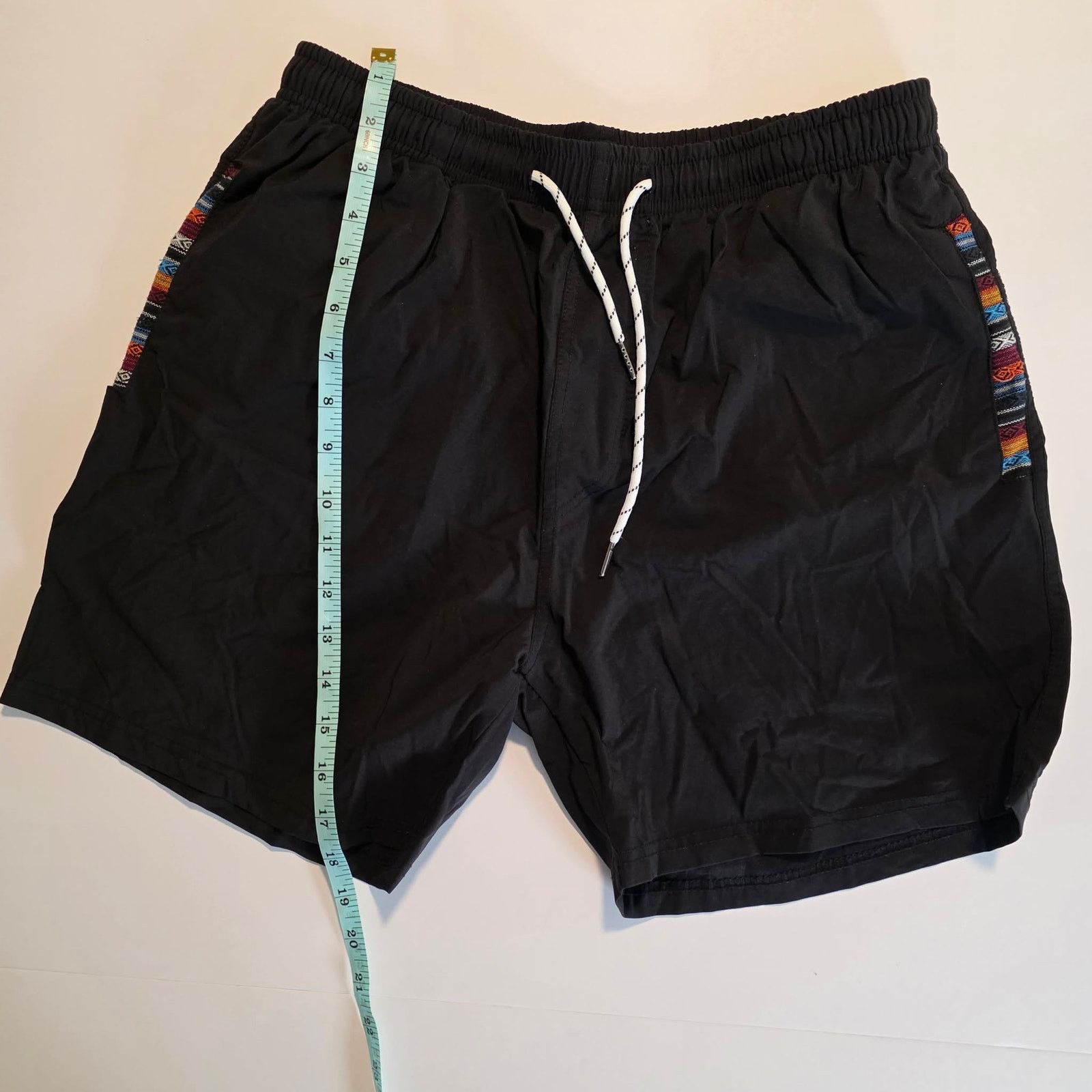 Other Mens Black Swim Trunks Large Athletic Beach Shorts Stretch Size US 33 - 2 Thumbnail