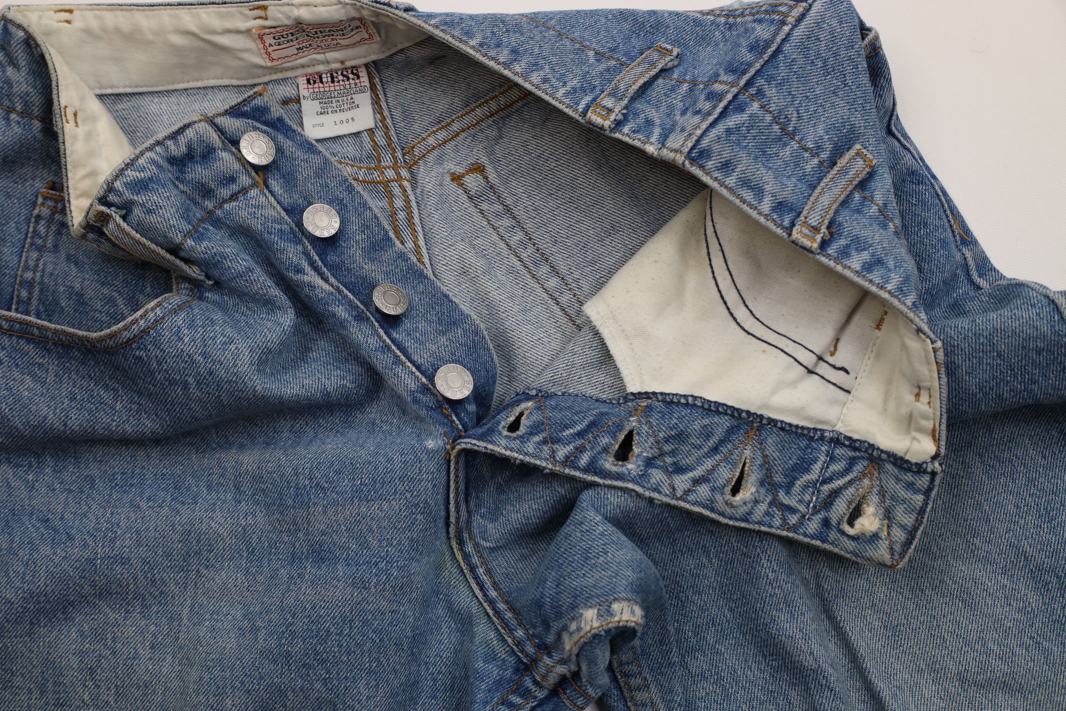 Guess Vintage 90s Guess Fly Tapered Leg Denim Jeans Blue USA Size US 30 / EU 46 - 7 Thumbnail