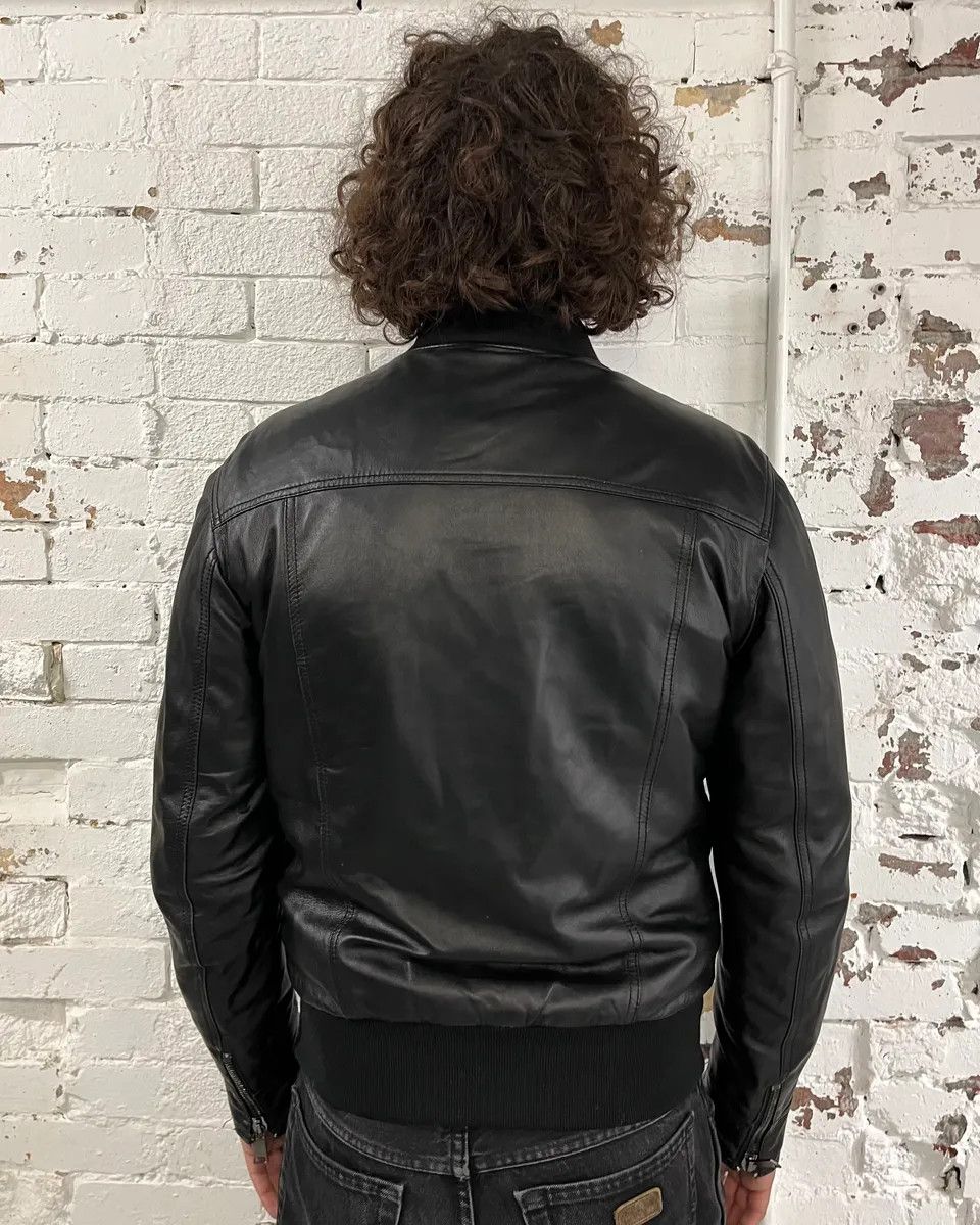 Dolce & Gabbana 2010s Dolce & Gabbana Black Alpha Bomber Leather Jacket Size US M / EU 48-50 / 2 - 2 Thumbnail