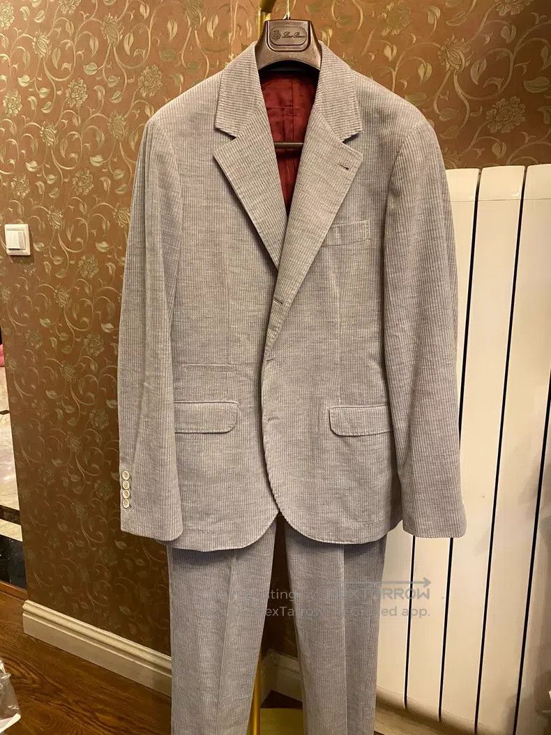 Brunello Cucinelli Brunello Cucinelli Cashmere corduroy suit set, suit, blaze Size 50L - 1 Thumbnail