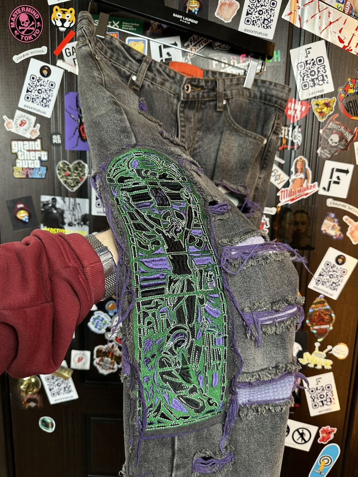 Ev Bravado × Who Decides War Who Decides War “Jesus and Maria” Fusion Denim Size US 32 / EU 48 - 10 Thumbnail