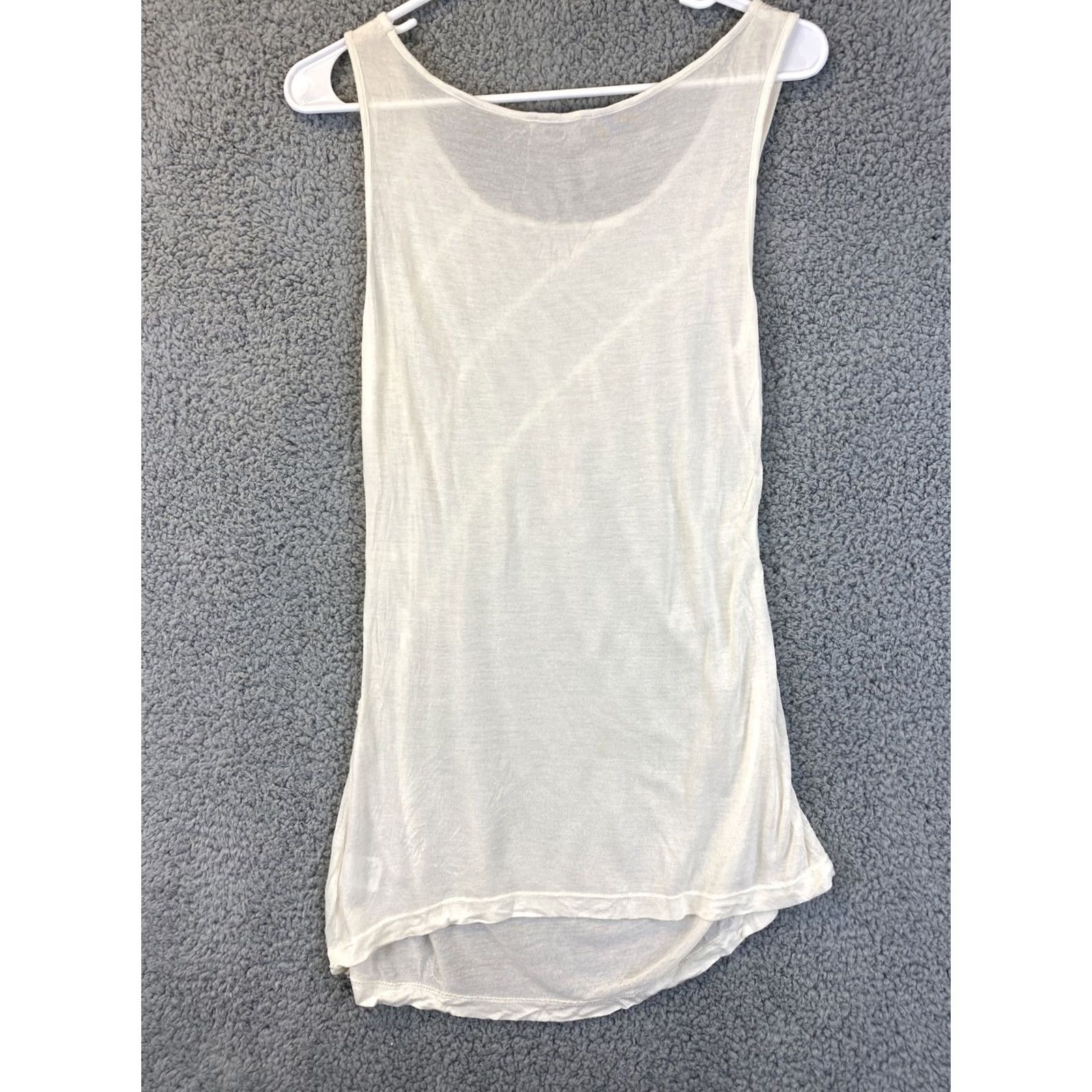 Vintage Halogen Tank Top Women’s Size S Cream Solid Knit Top Sleeveless Scoop Neck Cotton Spandex Cream Ivory Women S Size S Tank Top Size S / US 4 / IT 40 - 5 Thumbnail
