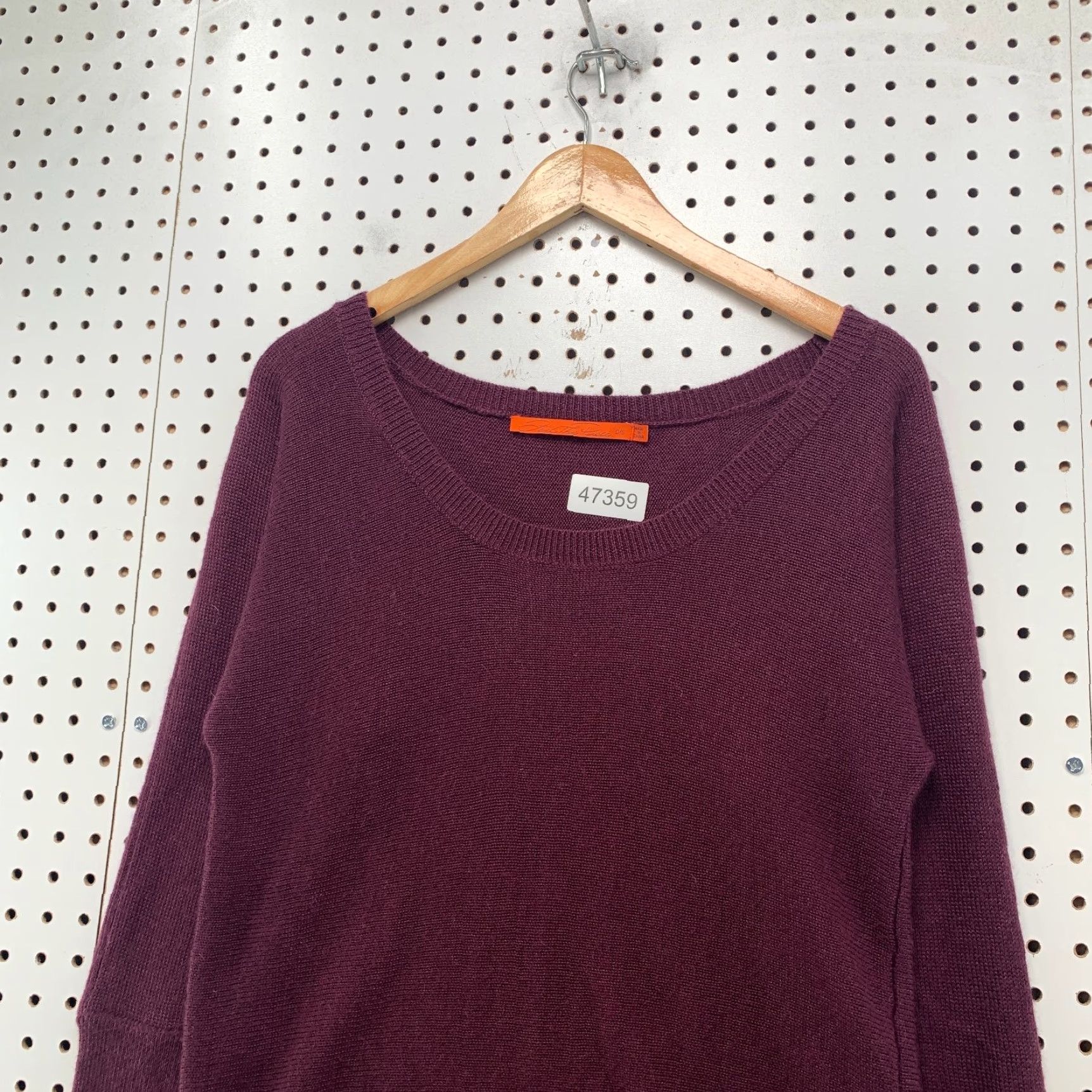 Vintage Feel The Piece Sweater Womens One Size Dark Purple Alpaca Blend Tere Jacobs Size M / US 6-8 / IT 42-44 - 6 Thumbnail