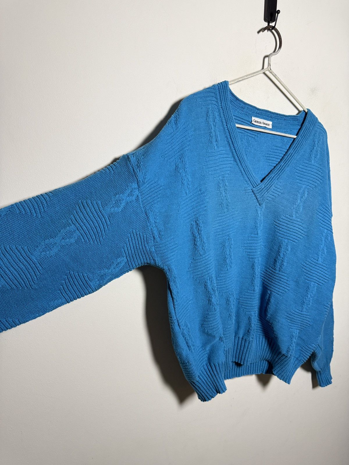 Giorgio Armani Vintage Giorgio Armani V-neck sweater erd chrome Size US M / EU 48-50 / 2 - 6 Thumbnail