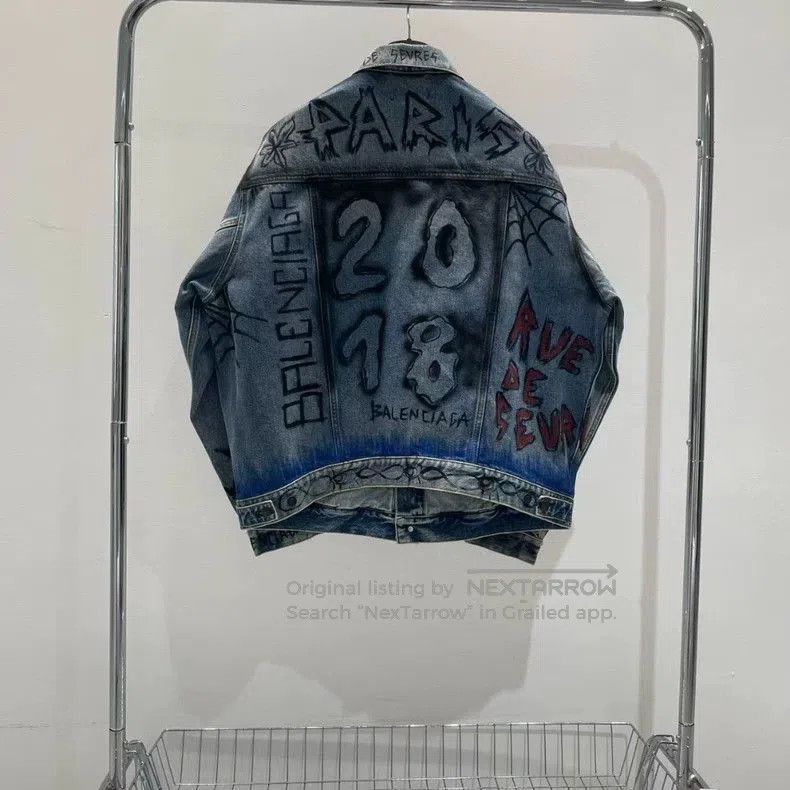 Balenciaga Balenciaga Distressed Graffiti Letter Jacket. Size US M / EU 48-50 / 2 - 2 Thumbnail