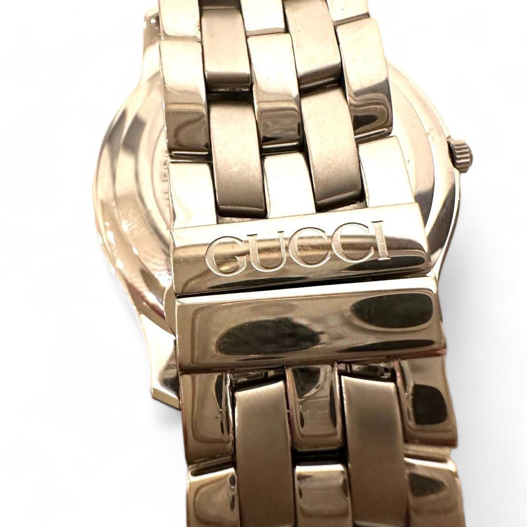 Gucci Gucci - 5500M silver watch clock vintage black interface Size ONE SIZE - 3 Thumbnail