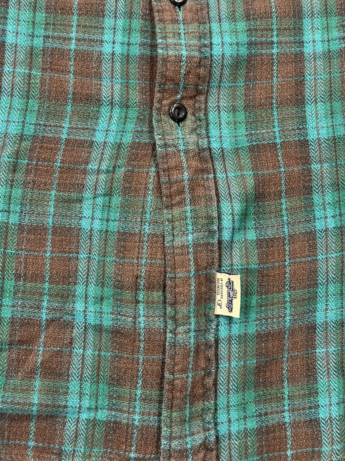RRL Ralph Lauren RRL Ralph Lauren Vintage 90s Green/Brown Check Flannel Shirt Size US L / EU 52-54 / 3 - 9 Thumbnail