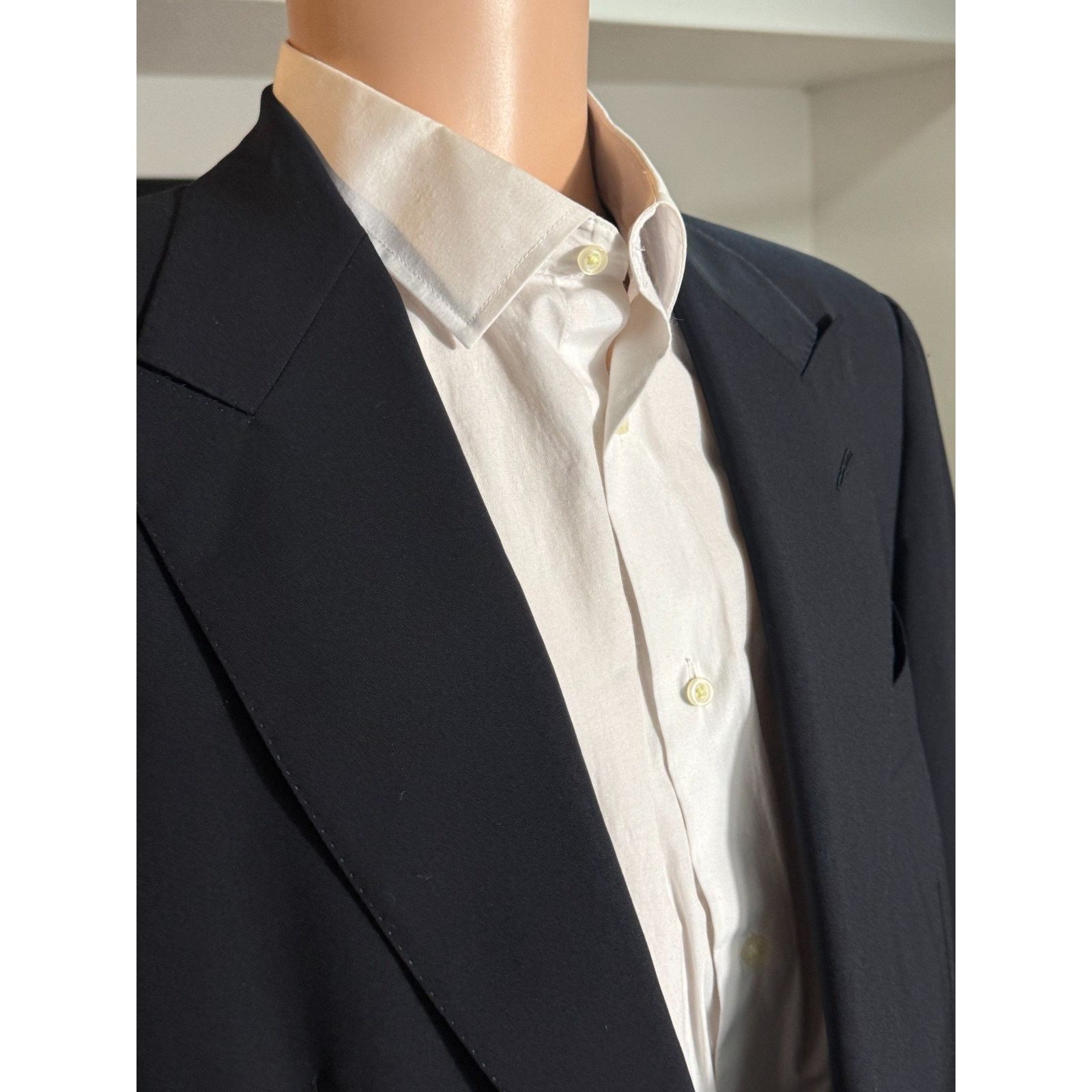 Tom Ford Tom Ford Navy Blue Wool Peak Lapel Suit Windsor 52R 42R Size 42R - 6 Thumbnail