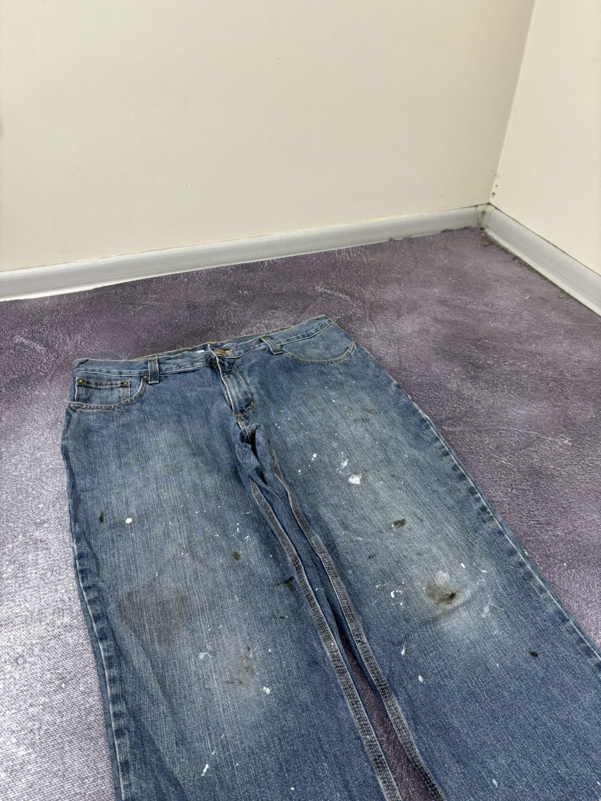 Carhartt Vintage 90s Carhartt USA Distressed Work Hype Baggy Jeans Size US 36 / EU 52 - 13 Thumbnail