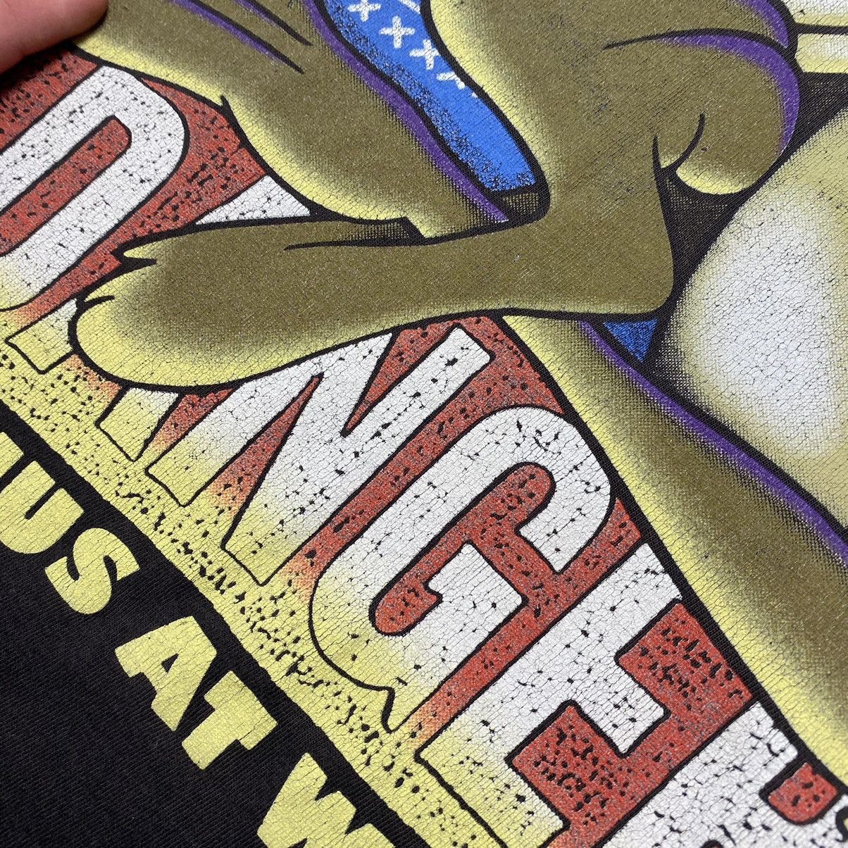 Cartoon Network Vintage Warner Bros Danger 1991 big graphic cartoon tee Size US XL / EU 56 / 4 - 10 Thumbnail