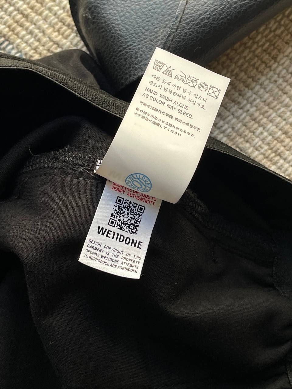 WE11DONE We11Done Stitching Black Cotton Track Oversize Fit Shorts Size US 34 / EU 50 - 10 Thumbnail