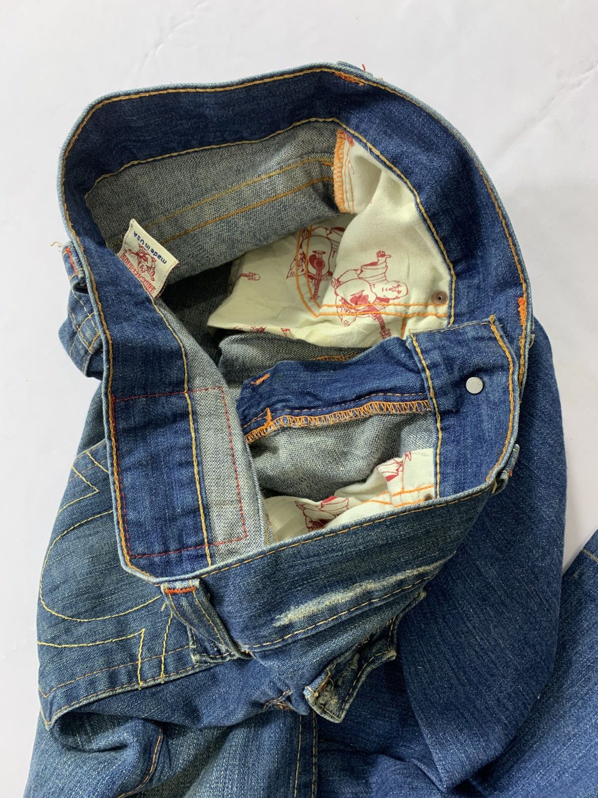 Tornado Mart Vintage True Religion Denim Flered Jeans Size US 32 / EU 48 - 6 Thumbnail