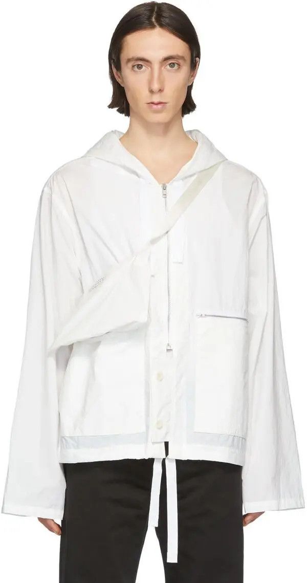 Maison Margiela o1tko11224 Recycled-Nylon Sport Jacket in White Size US M / EU 48-50 / 2 - 1 Thumbnail