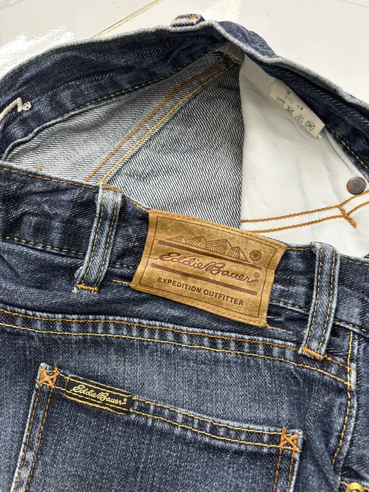 Eddie Bauer × Japanese Brand × Kapital Vintage EDDIE BAUER Selvedge Jeans Distressed Denim Size US 30 / EU 46 - 10 Thumbnail